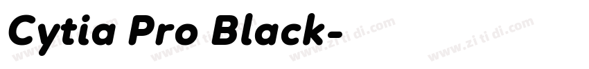 Cytia Pro Black字体转换